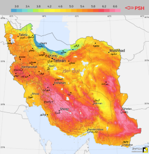 شکل-نقشه-تابش-روزانه-خورشید-در-ایران-پتانسیل-انرژی-خورشید.